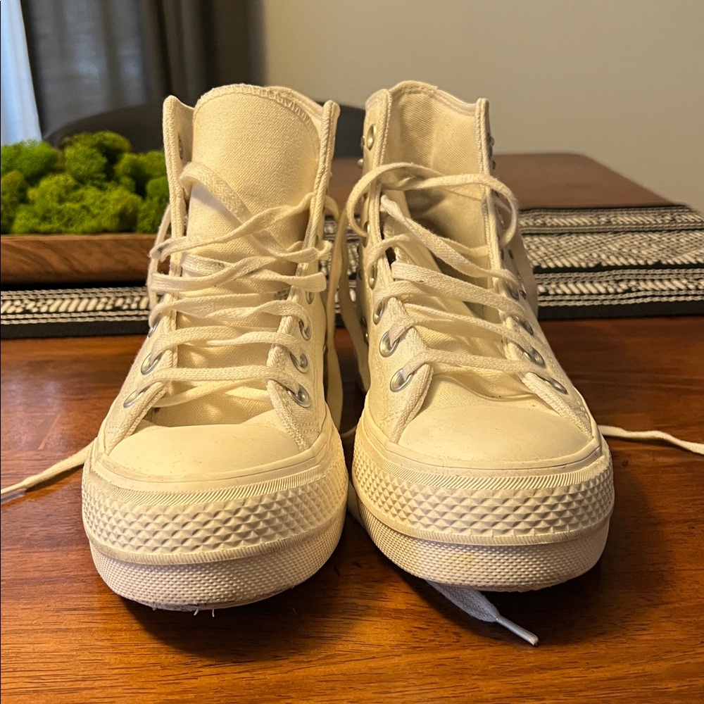 Used Converse All Star Rhinestone Pearl Sneakers